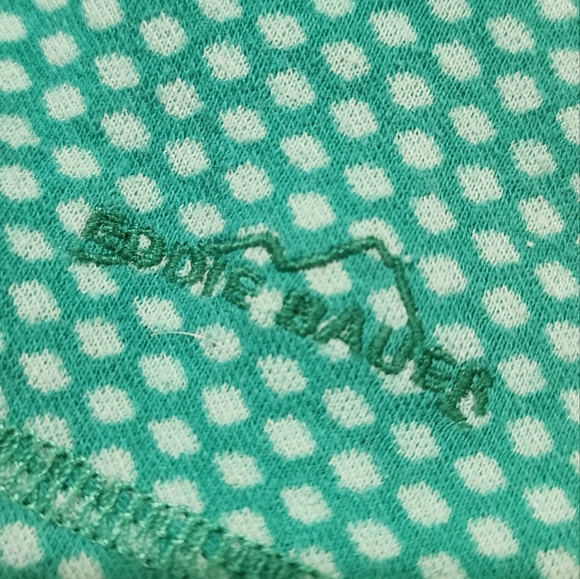 Eddie Bauer Green Polka Dot Athletic Pullover 1/4 zipper long Sleeves sh… - Picture 8 of 12